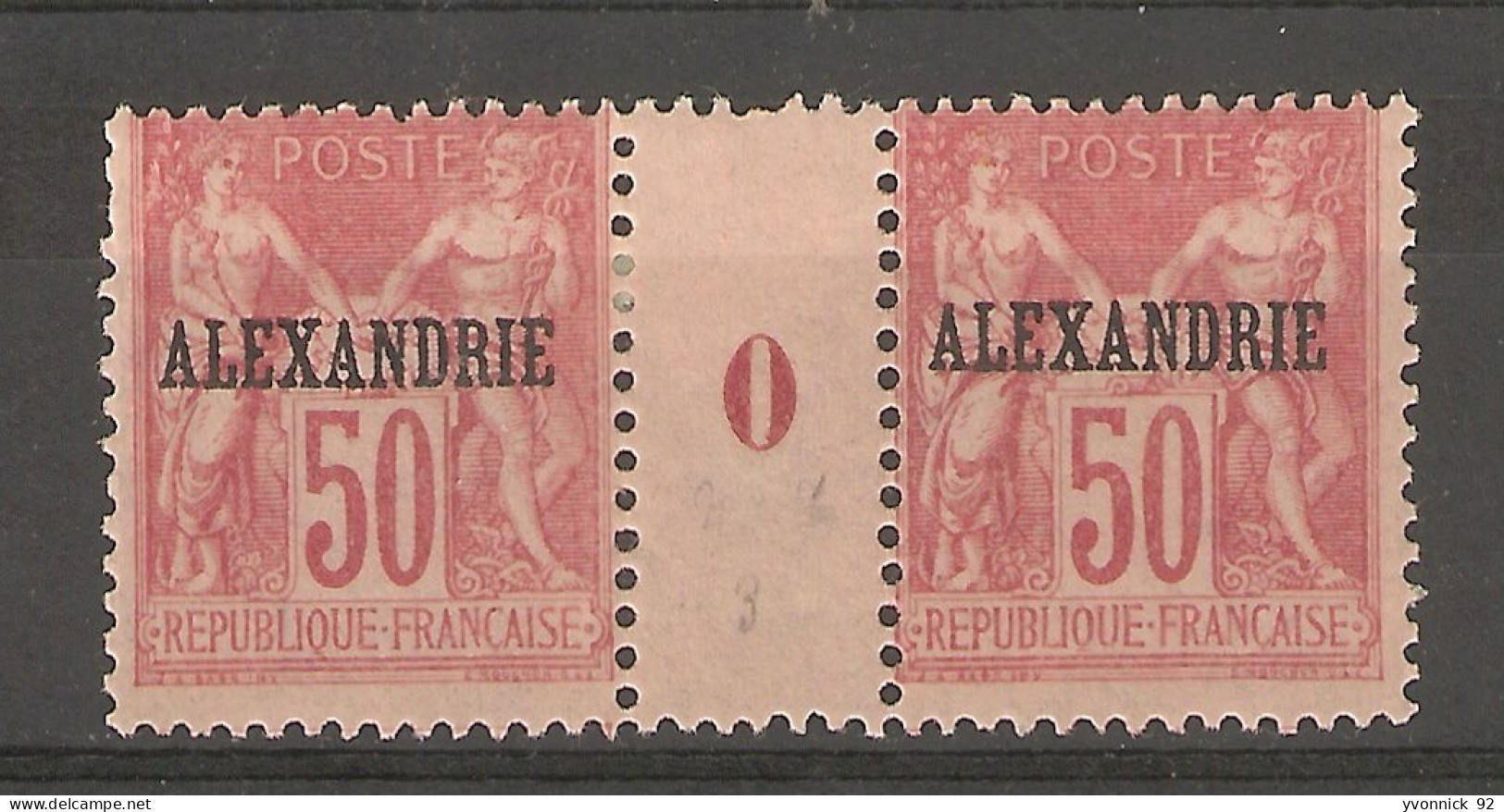 Alexandrie / Egypte - 1 Millésimes 50c Sage Surchargé (1900.) N°15 Type 1 - Altri & Non Classificati