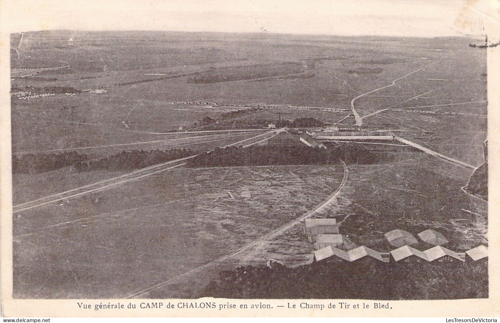 CASERNES - Vue Générale Du Camp De Chalons Prise En Avion - Le Champ De Tir Et Le Bled - Carte Postale Ancienne - Kasernen