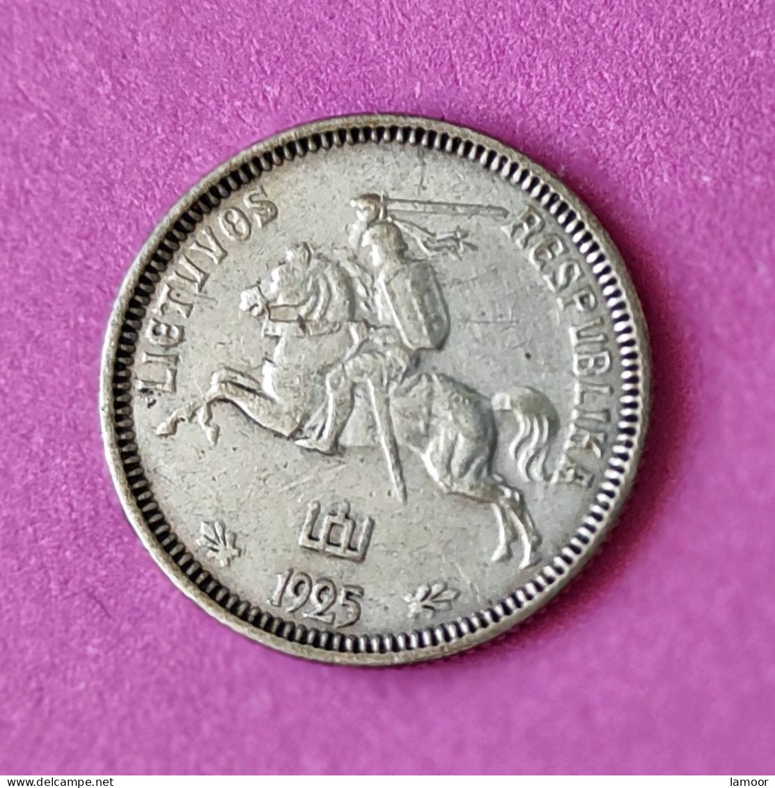 1 Litas 1925 Silber Münze Original Silber - Litauen