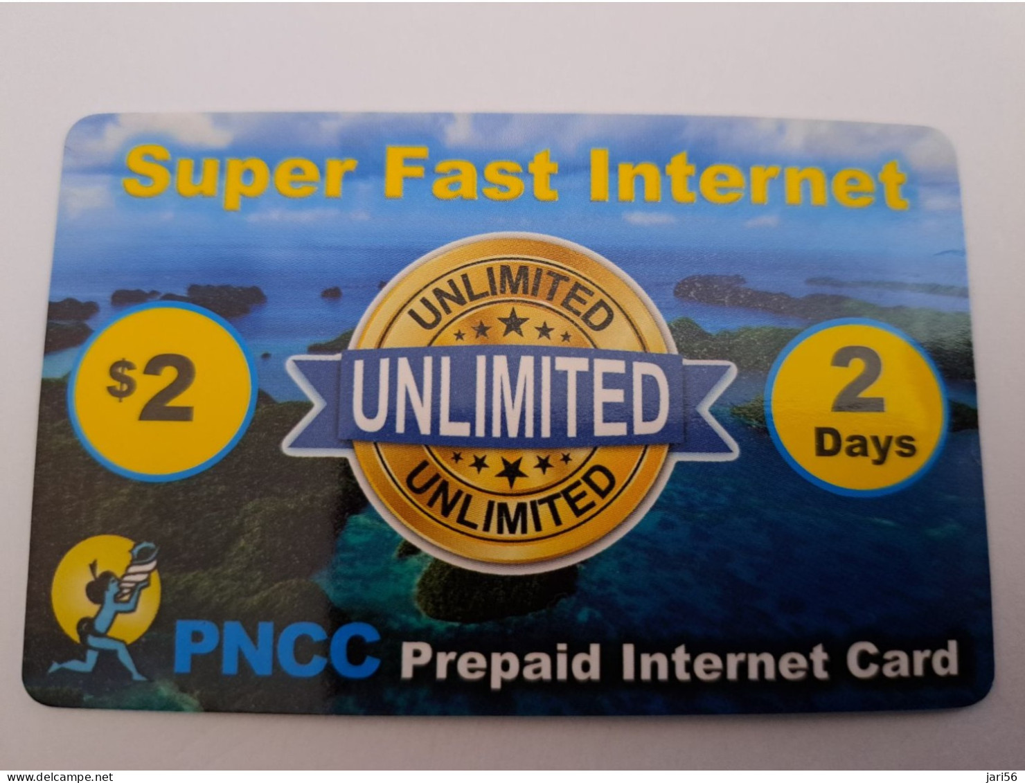 PALAU $2 PNCC  PEPAID   (UNLIMITED )  SUPER FAST INTERNET  DEBUSCH     ** 12930 ** - Palau