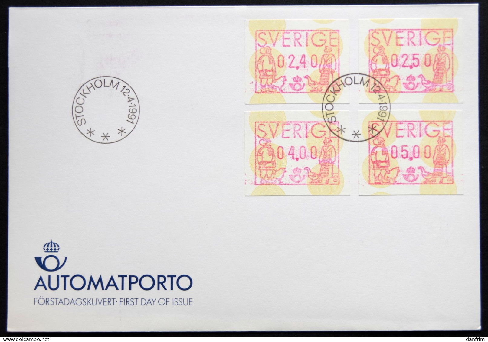 Sweden 1991 Automatporto   Minr.1   FDC   ( Lot 2747) - Viñetas De Franqueo [ATM]