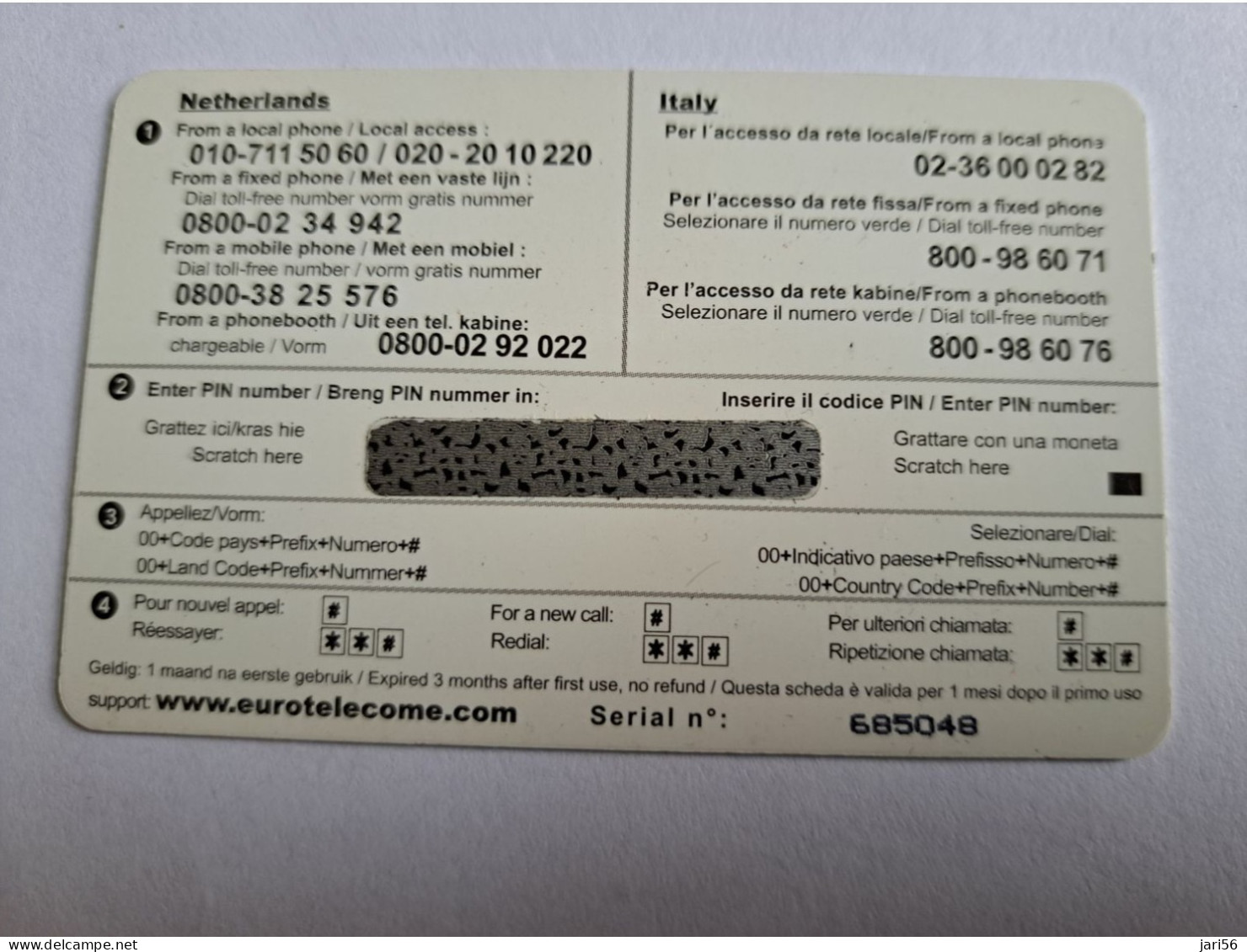 NETHERLANDS  PREPAID / € 6,- MASTER ASIA / FLAGS /MOUNTAIN/SEA/GLOBE     MINT CARD   ** 12936** - GSM-Kaarten, Bijvulling & Vooraf Betaalde