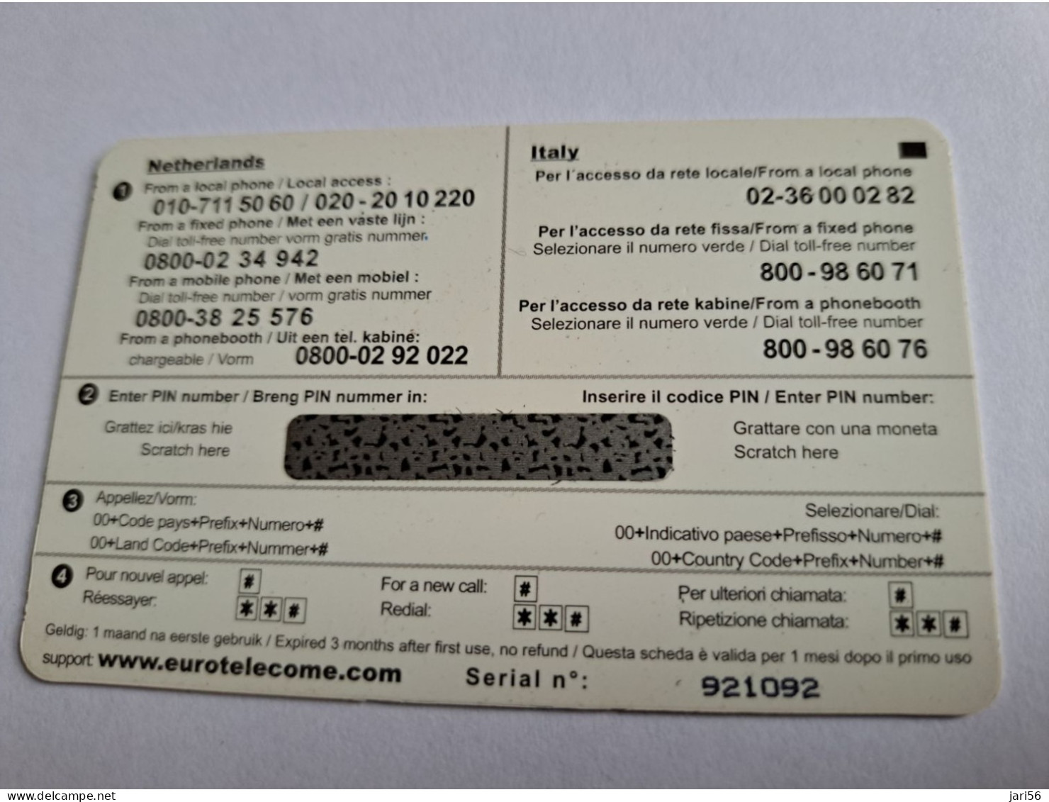 NETHERLANDS  PREPAID / € 12,- MASTER ASIA / FLAGS /MOUNTAIN/SEA/GLOBE     MINT CARD   ** 12937** - [3] Sim Cards, Prepaid & Refills