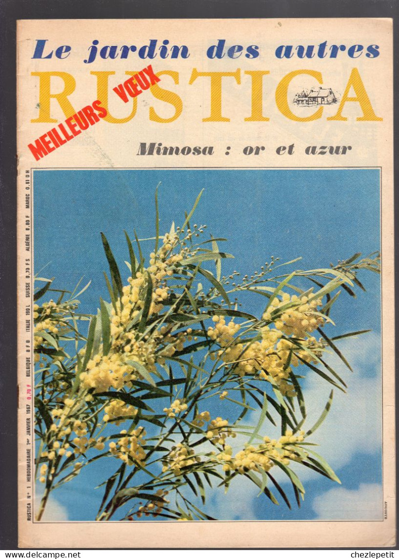 RUSTICA N°1 1967 Mimosa Bruyères Potager En Janvier Chats à Poils Longs - Garten