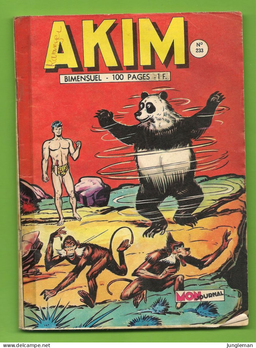Akim N° 233 - 1ère Série - Editions Aventures Et Voyages - Avec En + Walian L'invincible - Avril 1969 - BE - Akim