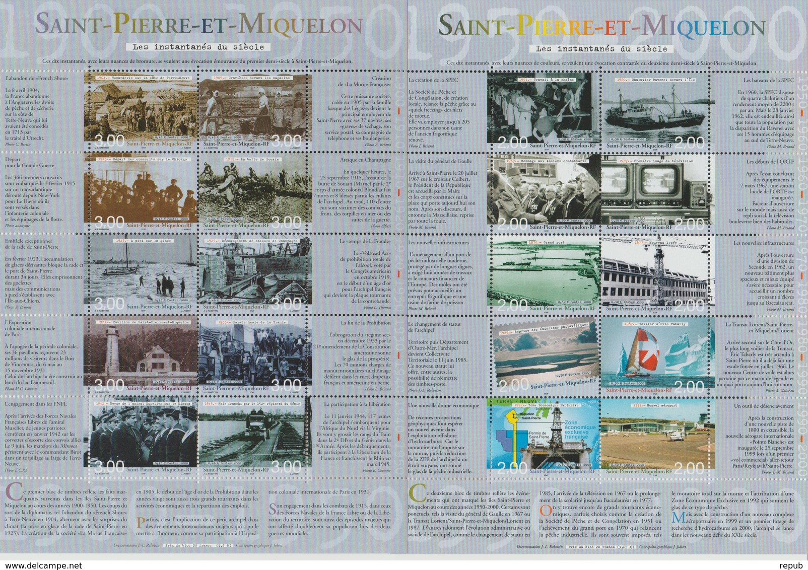 Saint Pierre Et Miquelon Année Complète 2000, 706 à 736 Et PA 80 Neuf ** - Full Years