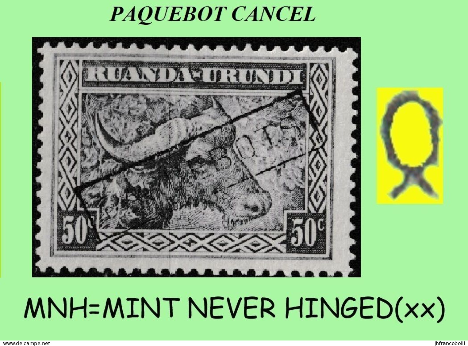 1931 ** RUANDA-URUNDI RU/MNH 096 PAQUEBOT ( PLURAL) ETHNIC ( X 1 Stamp ) NO GUM & WITH FRAME - Ungebraucht