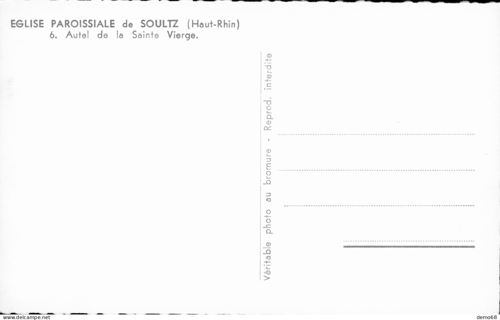 Soultz église Paroissiale CPA 68 Haut Rhin 3 Carte (s) Intérieur Chaire Autel - Soultz