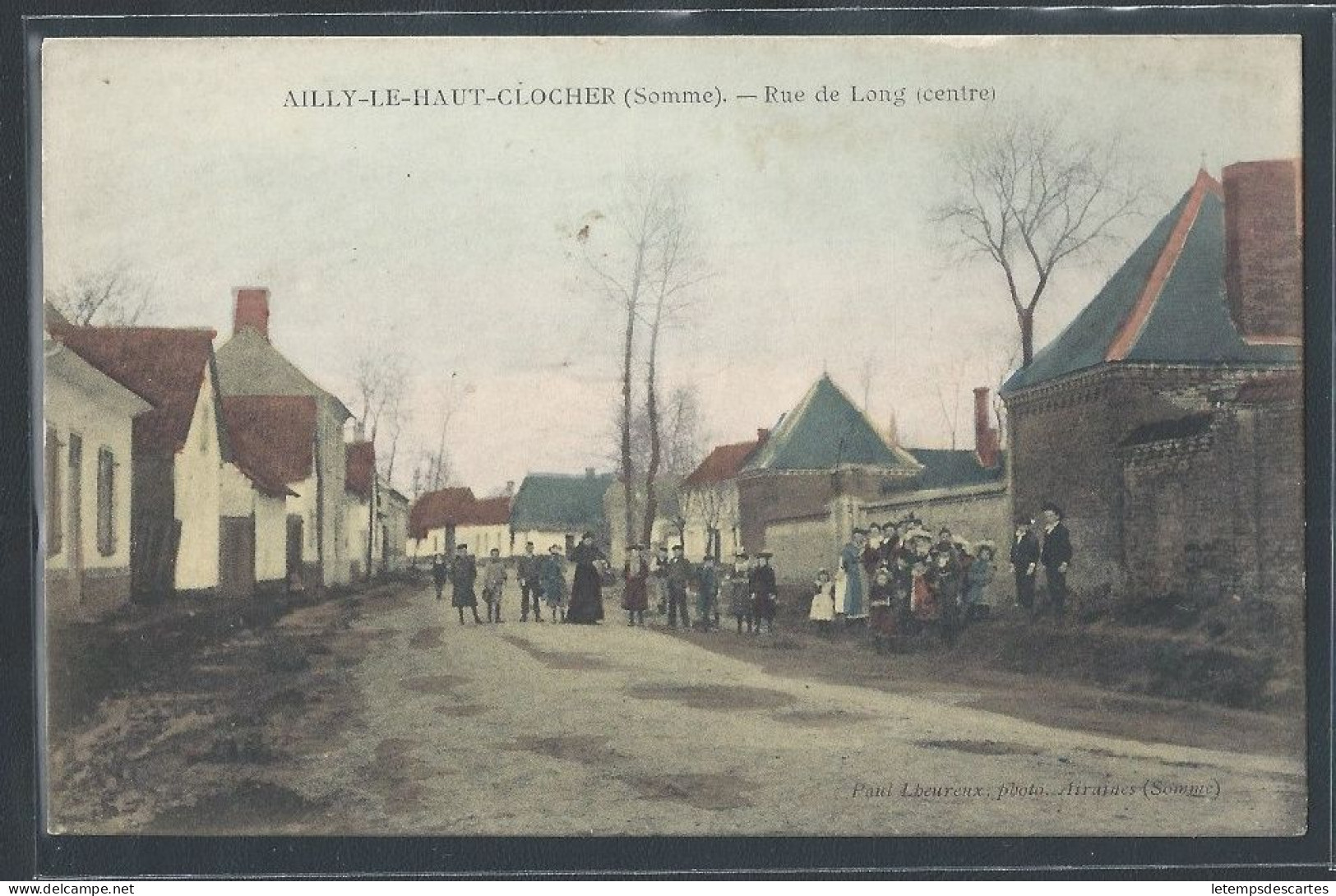 CPA 80 - Ailly-le-Haut-Clocher, Rue De Long - Ailly Le Haut Clocher