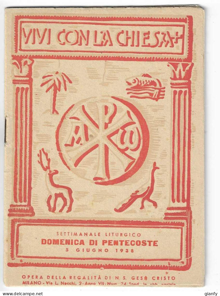 VIVI CON LA CHIESA _ LA SETTIMANA DI PENTECOSTE 1938 - Zu Identifizieren