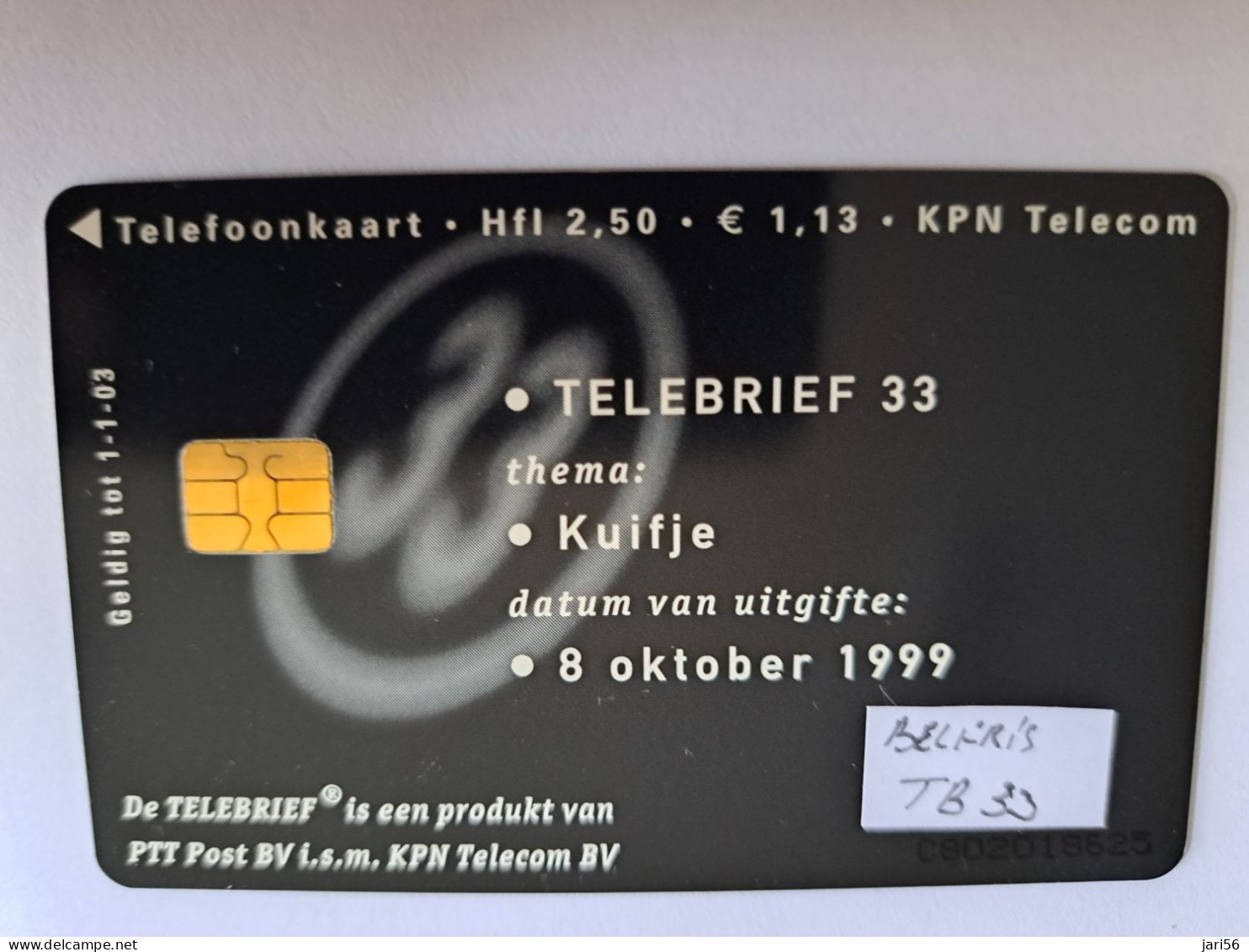 NETHERLANDS  ADVERTISING CHIPCARD / TELEBRIEF 33  Hfl 2,50   ANIMATION/TIN TIN / KUIFJE ON THE MOON   ** 12944 ** - Privat