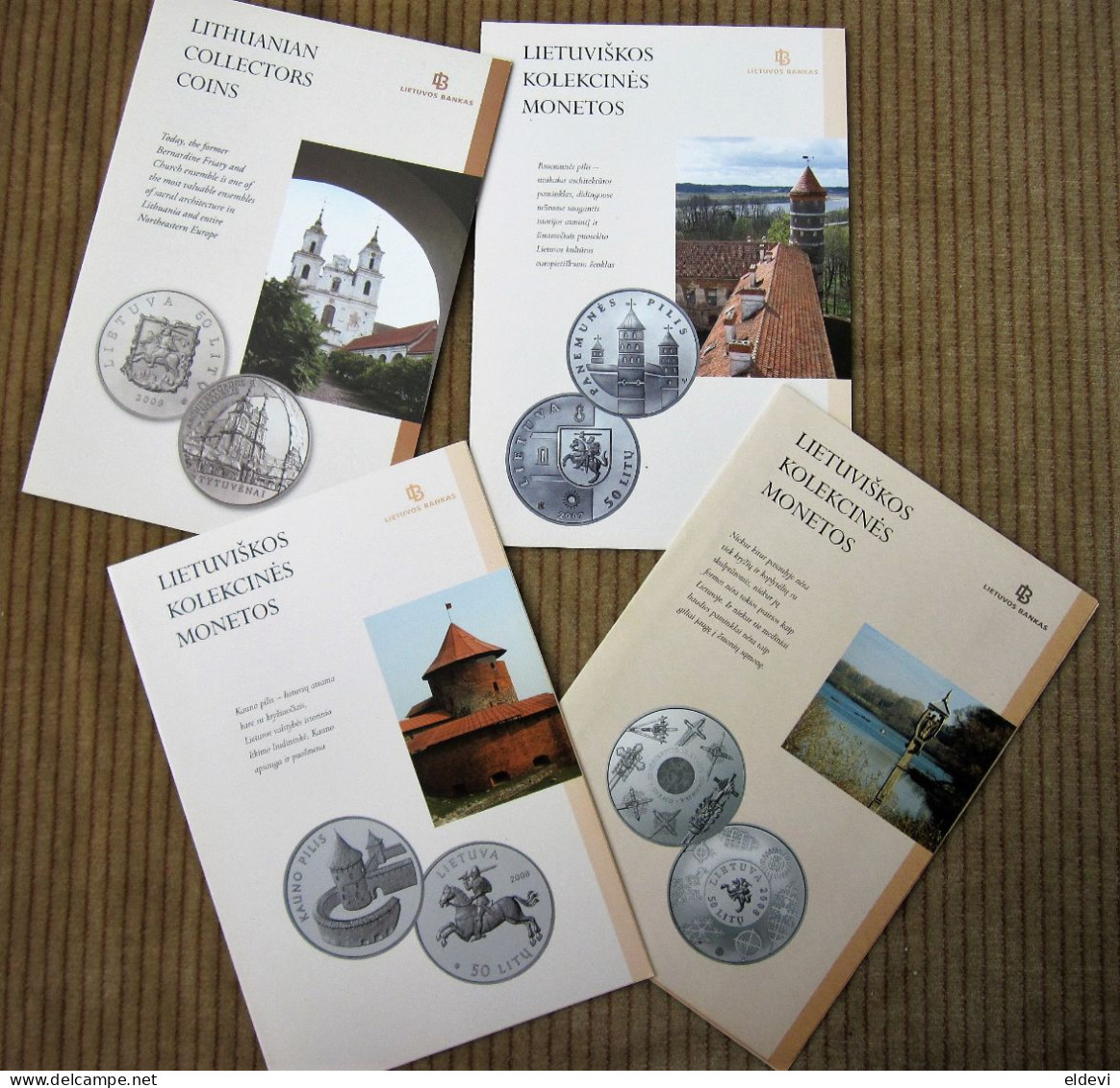 Lithuanian Bank 4 Booklets - Lithuania Collectors Coins / #2 - Litouwen