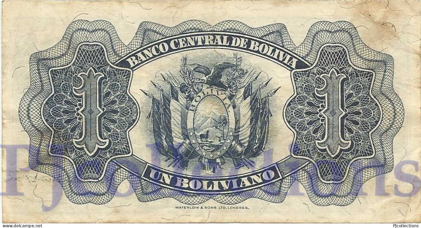 BOLIVIA 1 BOLIVANO 1952 PICK 128c VF - Bolivia