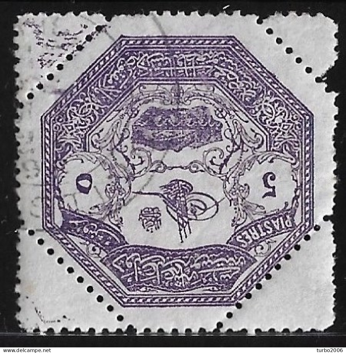 THESSALIA  1898 5 Pi Cancellation VELESTINO By The Turkish Army Of Occupation During The Greek-Turkish War Of 1897 Vl. 5 - Thessalien