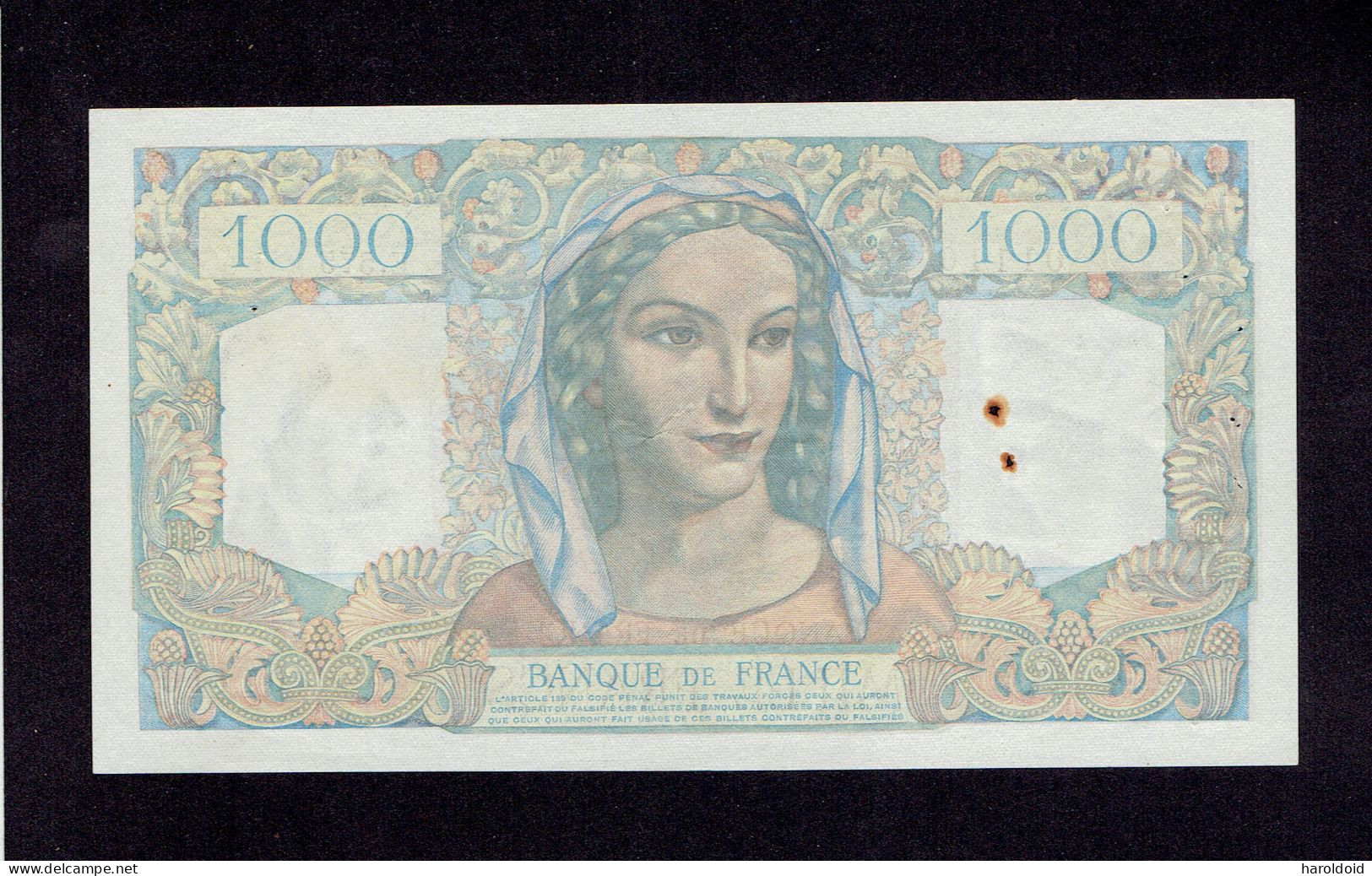 BILLET 1000F MINERVE ET HERCULE - L.30-6-1949.L. - 50 F 1934-1940 ''Cérès''