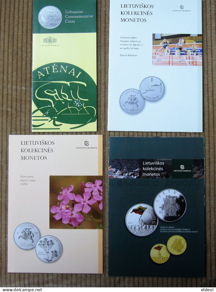 Lithuania Bank 4 Booklets - Lithuanian Collectors Coins / #3 - Lituania