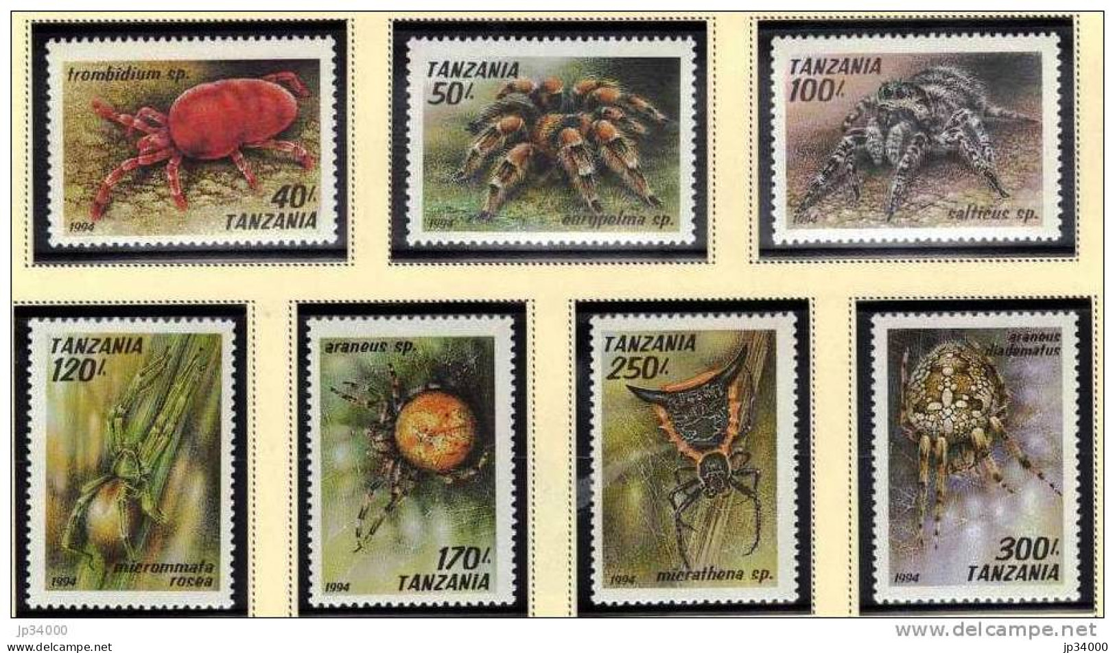 TANZANIE Insectes; Insecte, Insectos, Araignée Yvert N°1585/91 ** Neuf Sans Charniere. MNH ** - Arañas