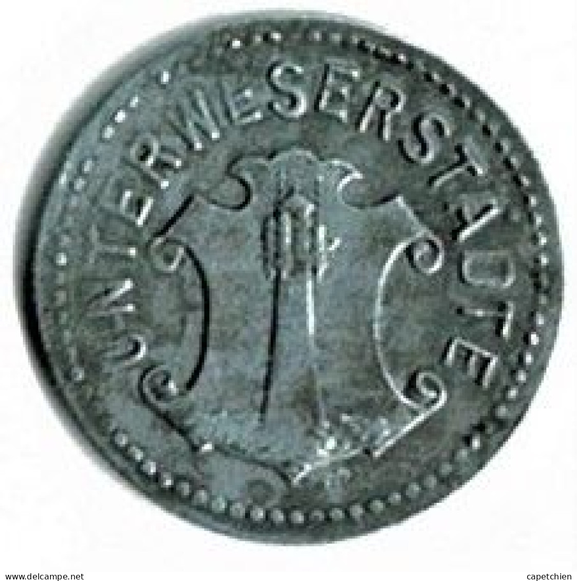 ALLEMAGNE / NOTGELD / UNTERWESERSTÄDTE/ 5 PFG../ 1919 / ZINC / 17.8  Mm / ETAT TTB / 558.1 - Monetary/Of Necessity