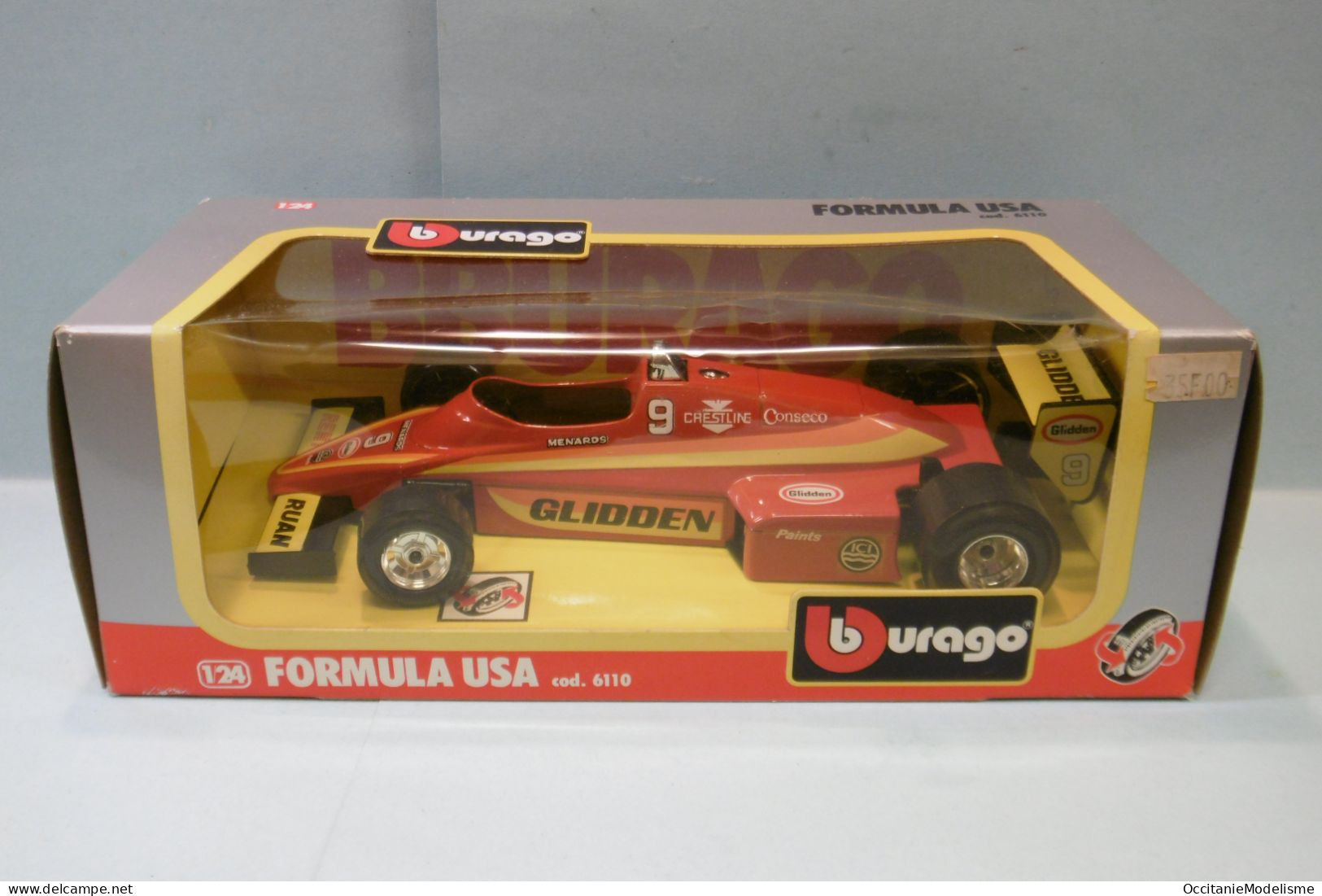 Bburago - FORMULA USA Formule 1 Glidden Rouge #9 Burago Réf. 6110 BO 1/24 - Burago