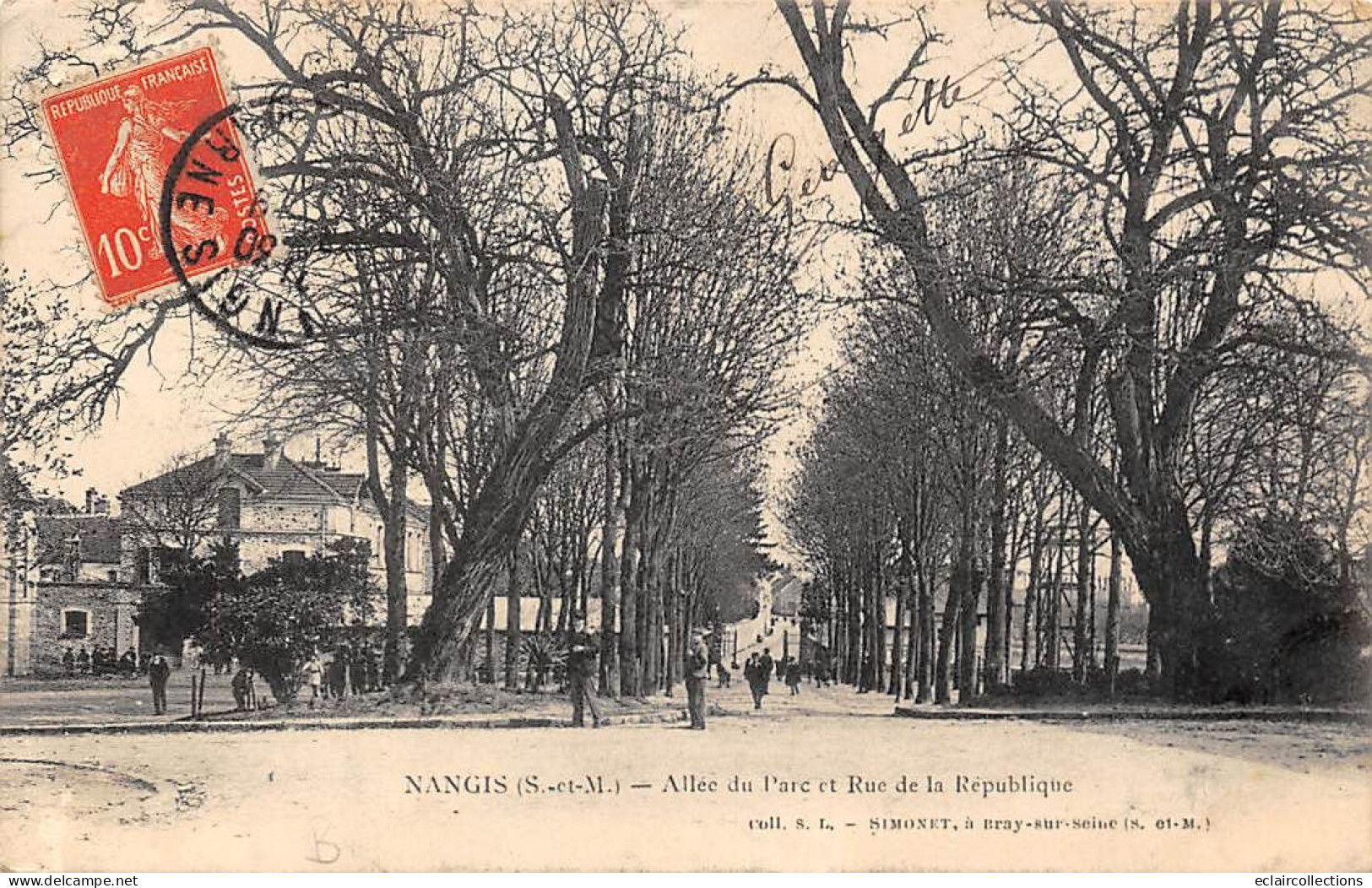 Nangis           77          Allée Du Parc Et Rue De La République    .             (voir Scan) - Nangis