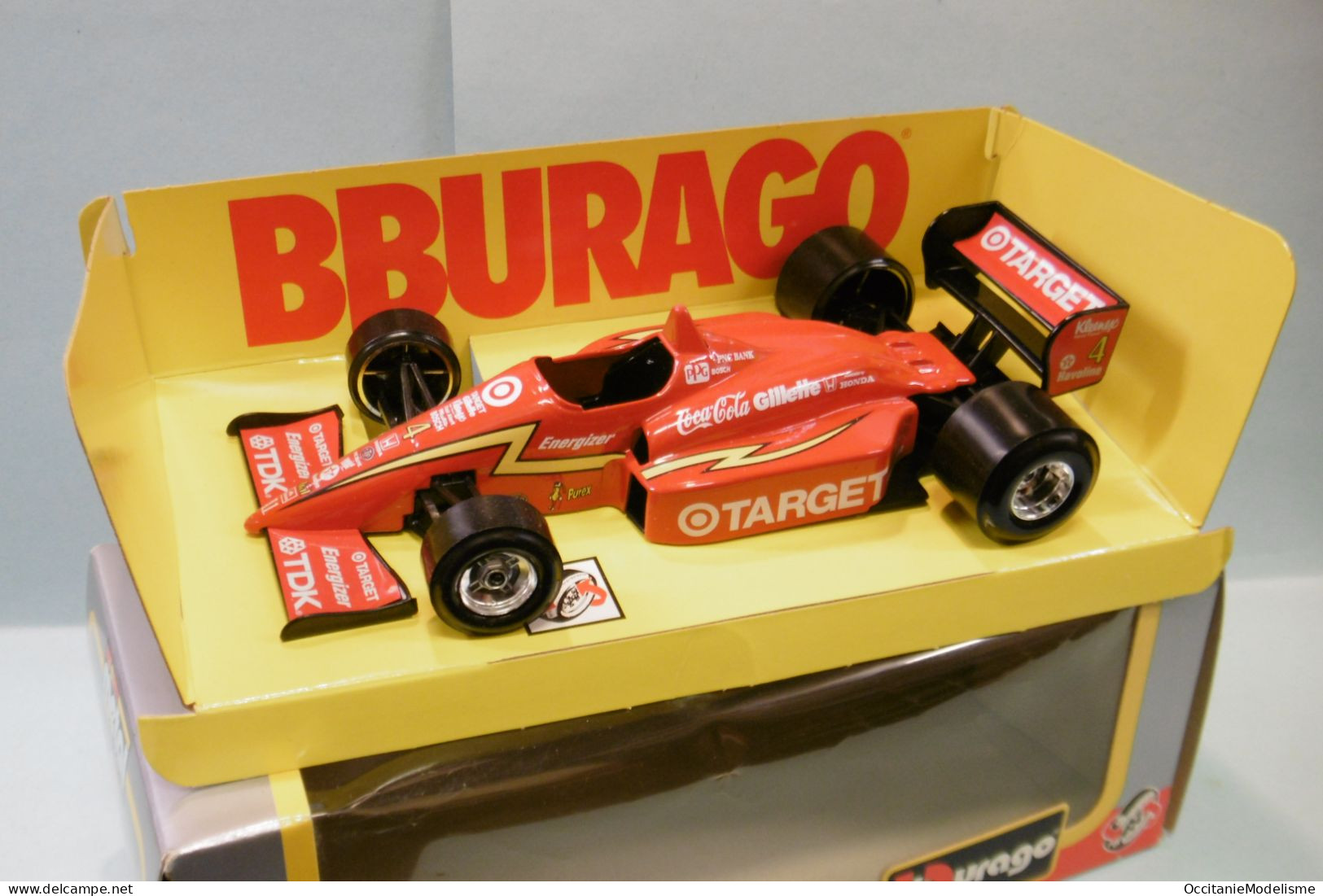 Bburago - LAGUNA SECA Formule 1 Target Rouge #4 Burago Réf. 6129 BO 1/24 - Burago