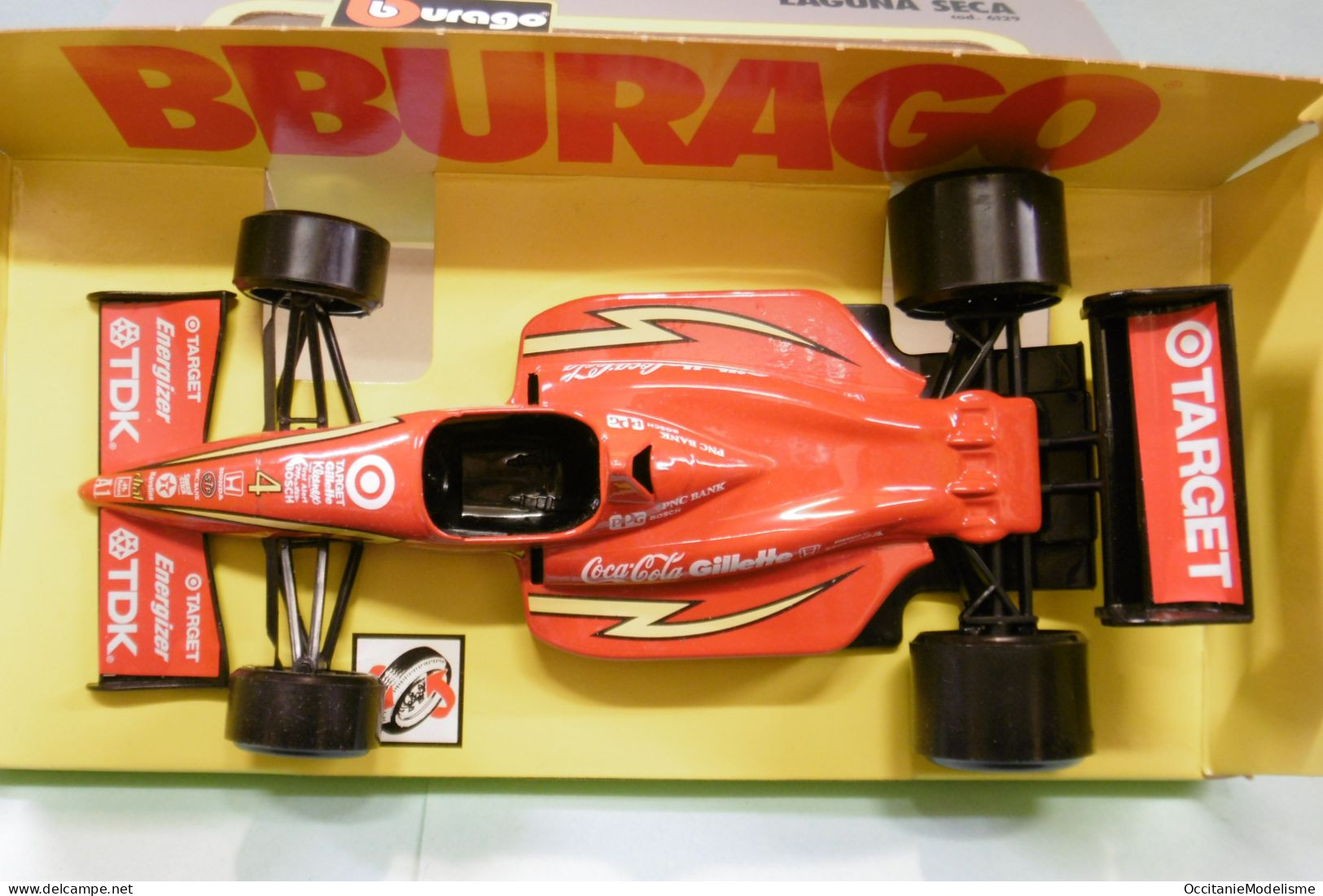 Bburago - LAGUNA SECA Formule 1 Target Rouge #4 Burago Réf. 6129 BO 1/24 - Burago