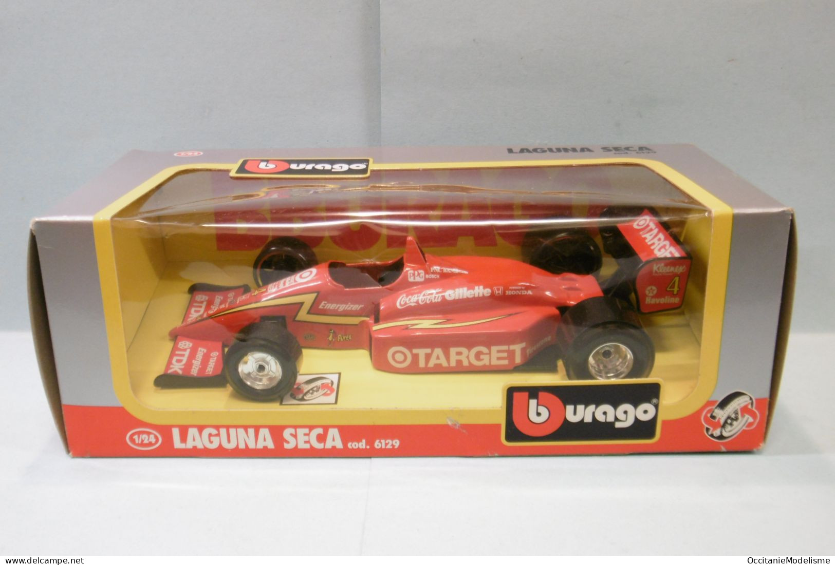 Bburago - LAGUNA SECA Formule 1 Target Rouge #4 Burago Réf. 6129 BO 1/24 - Burago