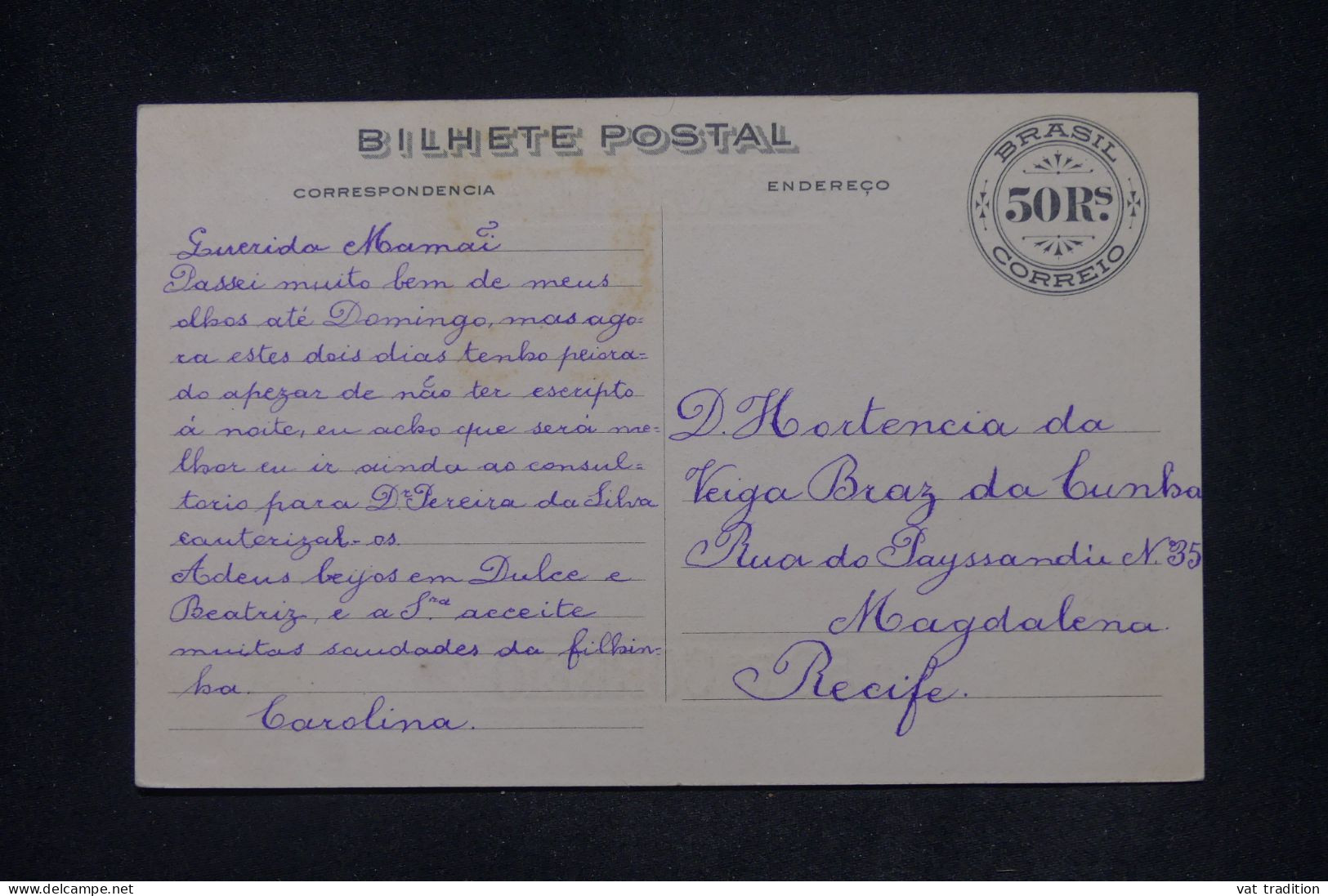 BRESIL - Entier Postal Illustré En 1908, écrite Pour Recife Au Verso - L 142273 - Entiers Postaux