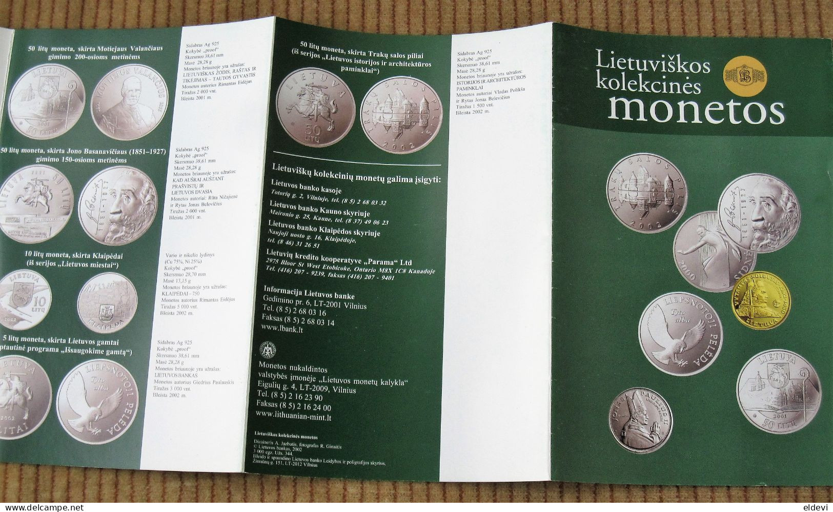 Lithuania Bank Booklet - Lithuanian Collectors Coins 1993 - 2000's / #4 - Lituania