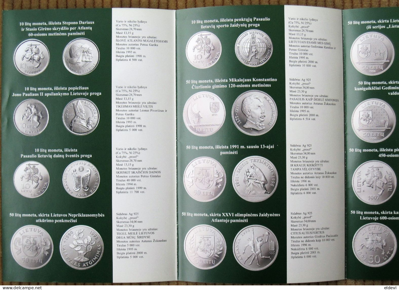 Lithuania Bank Booklet - Lithuanian Collectors Coins 1993 - 2000's / #4 - Lituania