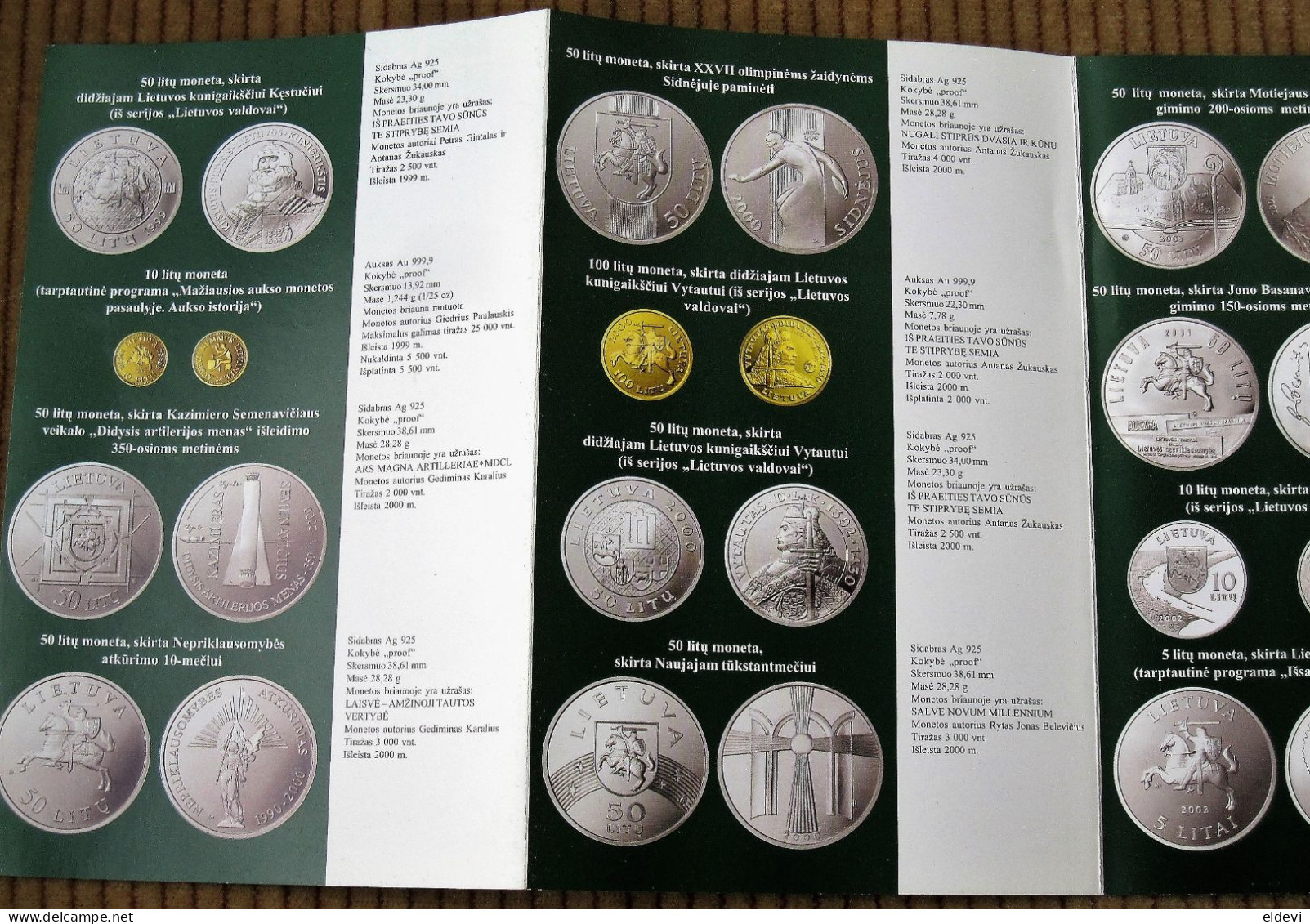 Lithuania Bank Booklet - Lithuanian Collectors Coins 1993 - 2000's / #4 - Lituania