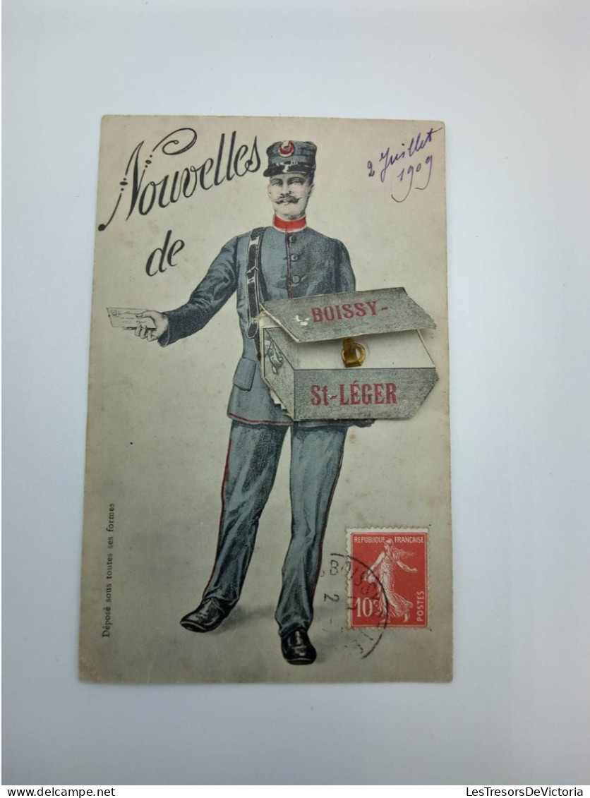 Fantaisies - Carte Système - Nouvelles De Boissy St Léger - Daté 2 Juillet 1909 - Carte Postale Ancienne - Dreh- Und Zugkarten