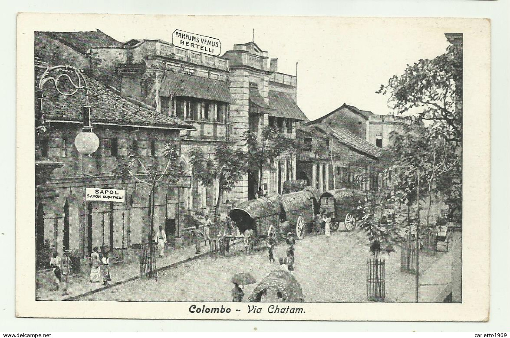 COLOMBO ( SRI LANKA ) VIA CHATAM - NV FP - Sri Lanka (Ceylon)