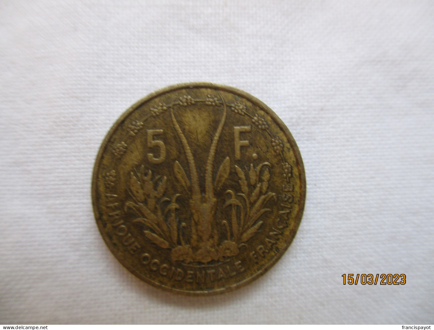 West Africa: 5 Franc CFA 1956 - Französisch-Westafrika