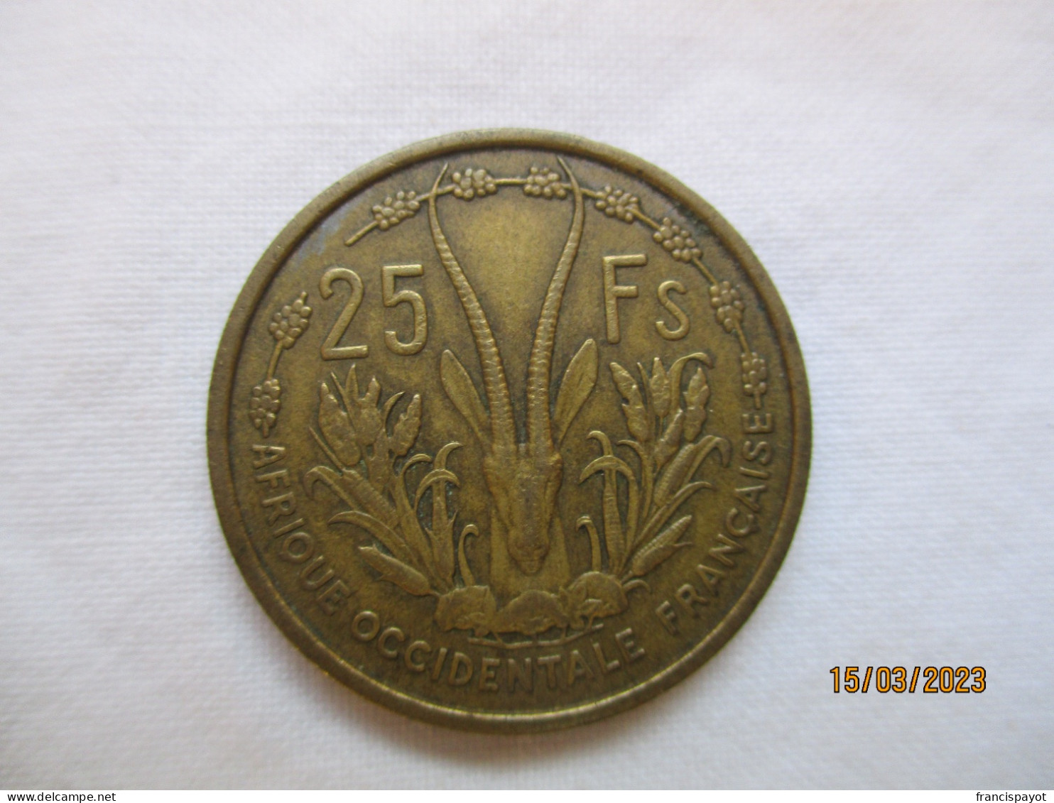 West Africa: 25 Franc CFA 1956 - Africa Occidentale Francese