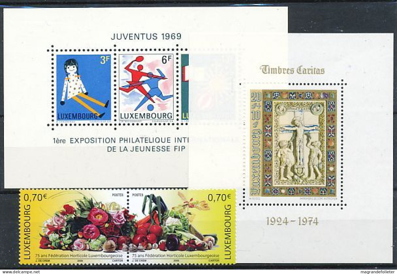 TIMBRE STAMP ZEGEL LUXEMBOURG 2 BF ET SERIE VEGETAUX  XX - Other & Unclassified