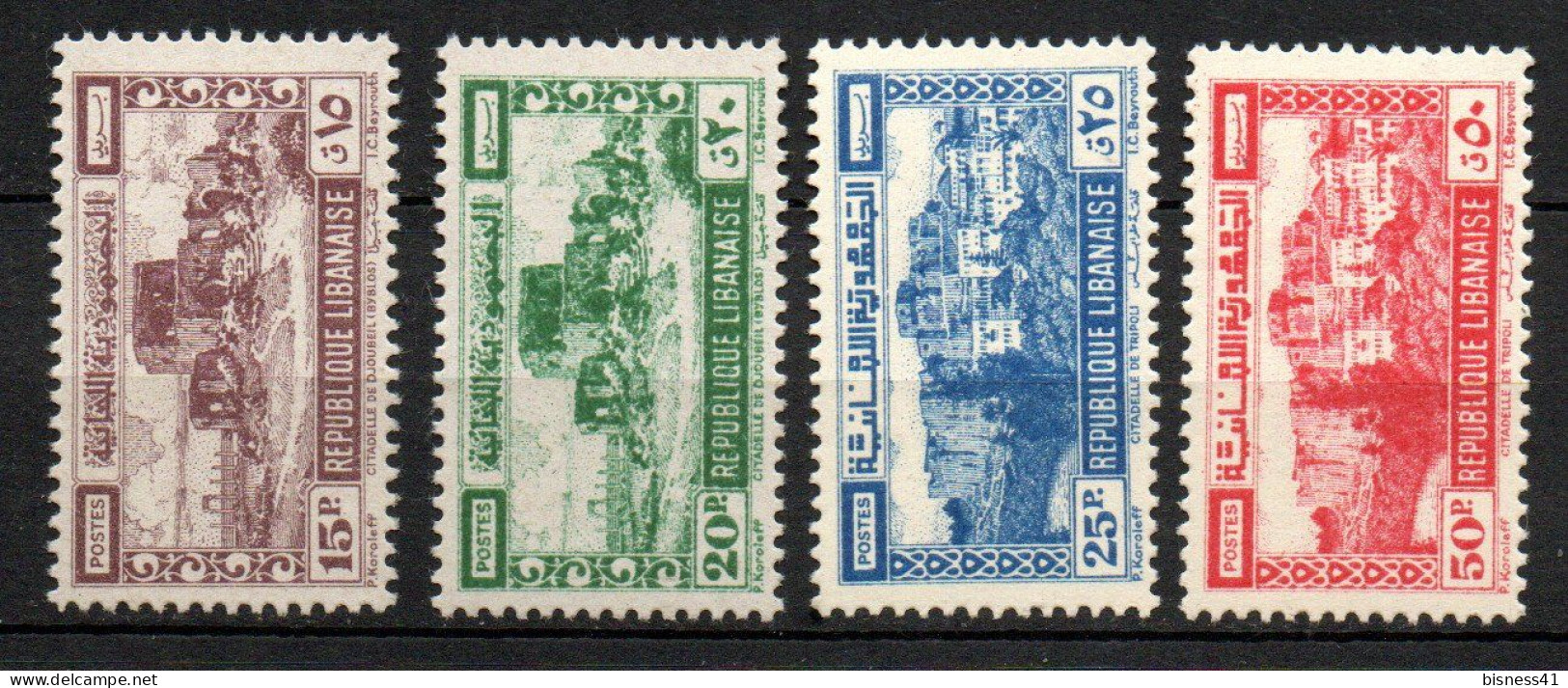 Col33 Colonie Grand Liban N° 193 à 196 Neuf X MH Cote : 28,00€ - Unused Stamps