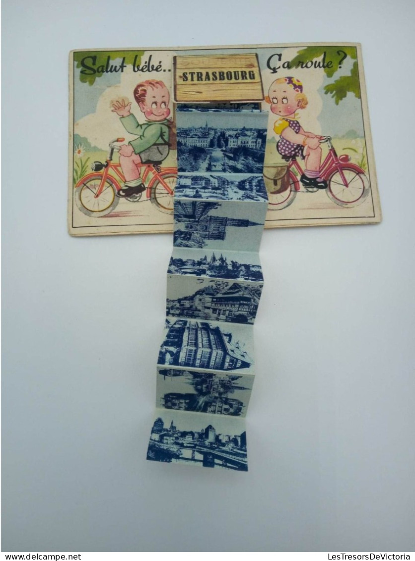 Fantaisies - Carte Système - Salut Bébé ça Roule? - Souvenir De Strasbourg - Carte Postale Ancienne - Móviles (animadas)
