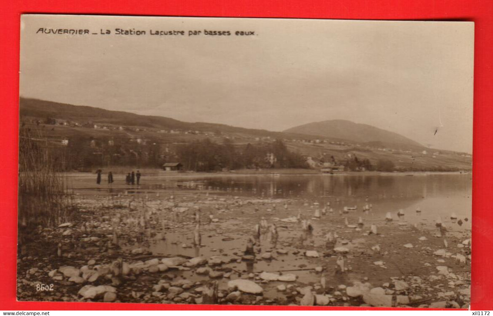 NOGU-42  Auvernier   La Station Lacustre Par Basses Eaux .  Station Littorale Du Néolithique Circ.1926. Perrochet-Matile - Auvernier