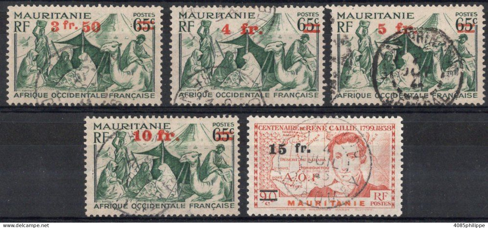 Mauritanie Timbres-poste N°133 à 137 Oblitérés TB  Cote : 6€75 - Gebruikt