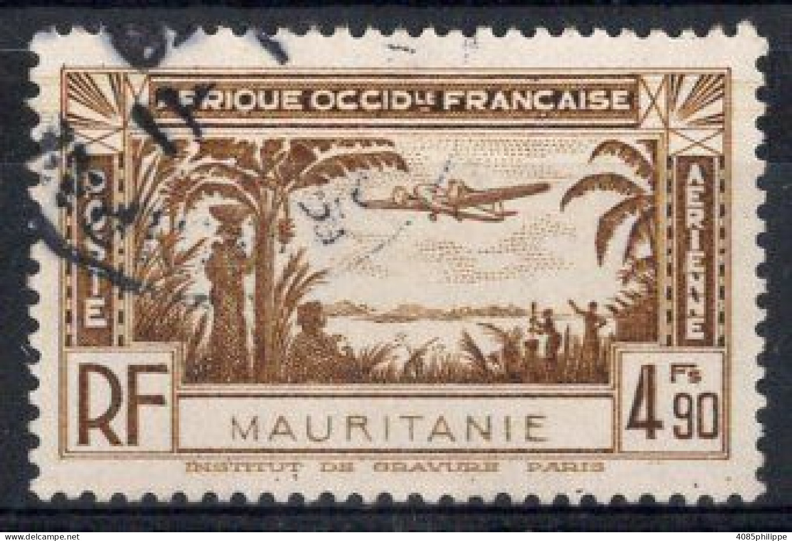 Mauritanie Timbre-poste Aérienne N°4 Oblitéré TB  Cote : 1€50 - Oblitérés