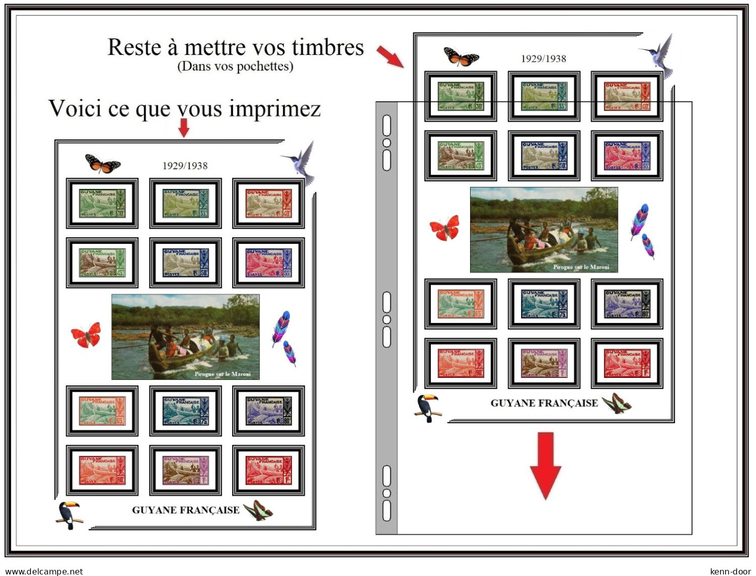 Albums de timbres à imprimer   GUYANE