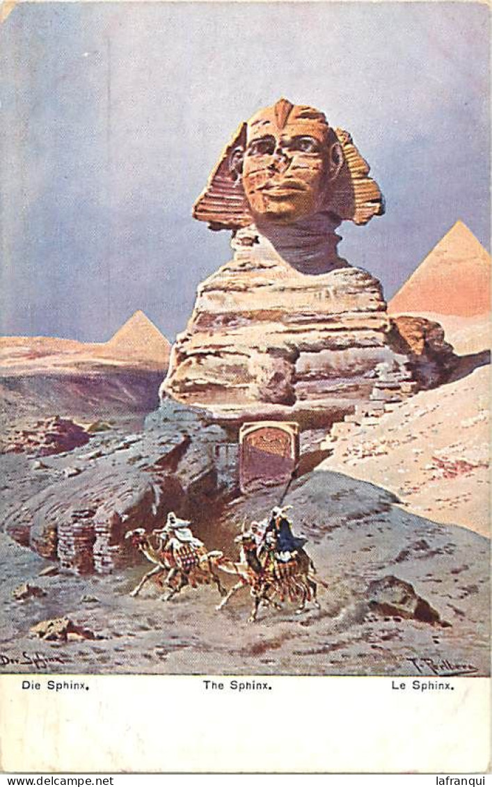 Pays Div-ref CC779-egypte -egypt -illustrateurs-illustrateur Perlberg -orientalisme -orient -le Sphinx - - Sphinx