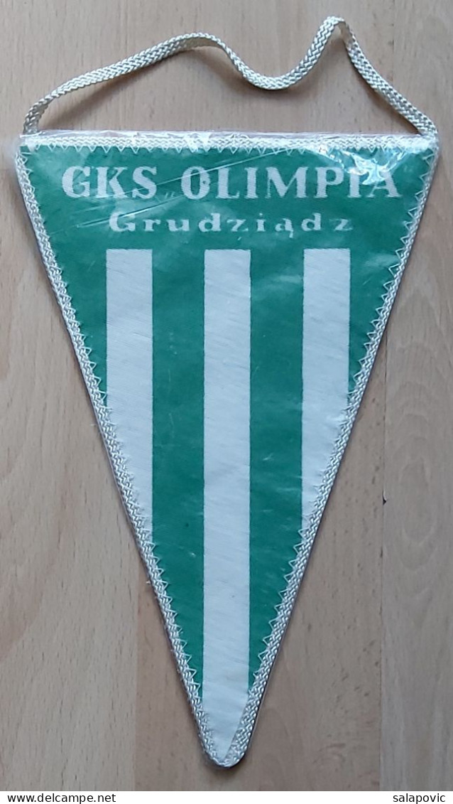 GKS Olimpia Grudziadz Poland Football Club Soccer Fussball Calcio Futbol Futebol PENNANT, SPORTS FLAG ZS 4/17 - Bekleidung, Souvenirs Und Sonstige