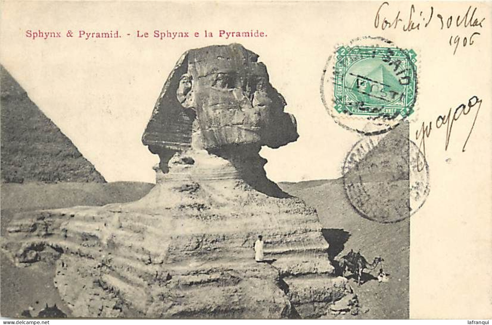 Pays Div-ref CC778-egypte-egypt-sphynx And Pyramid-le Sphynx Et La Pyramide-sphinx-philatelie-  Carte Maximum - - Sphinx