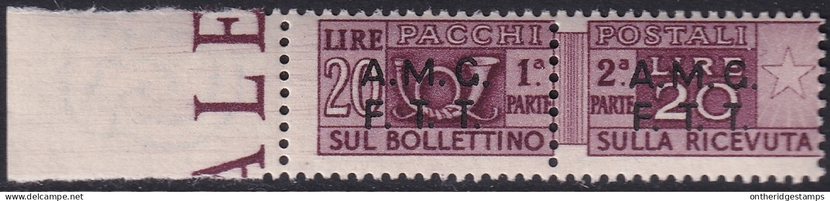 Trieste Zone A 1947 Sc Q7 Sa P7 Parcel Post Margin MNH** - Paketmarken/Konzessionen