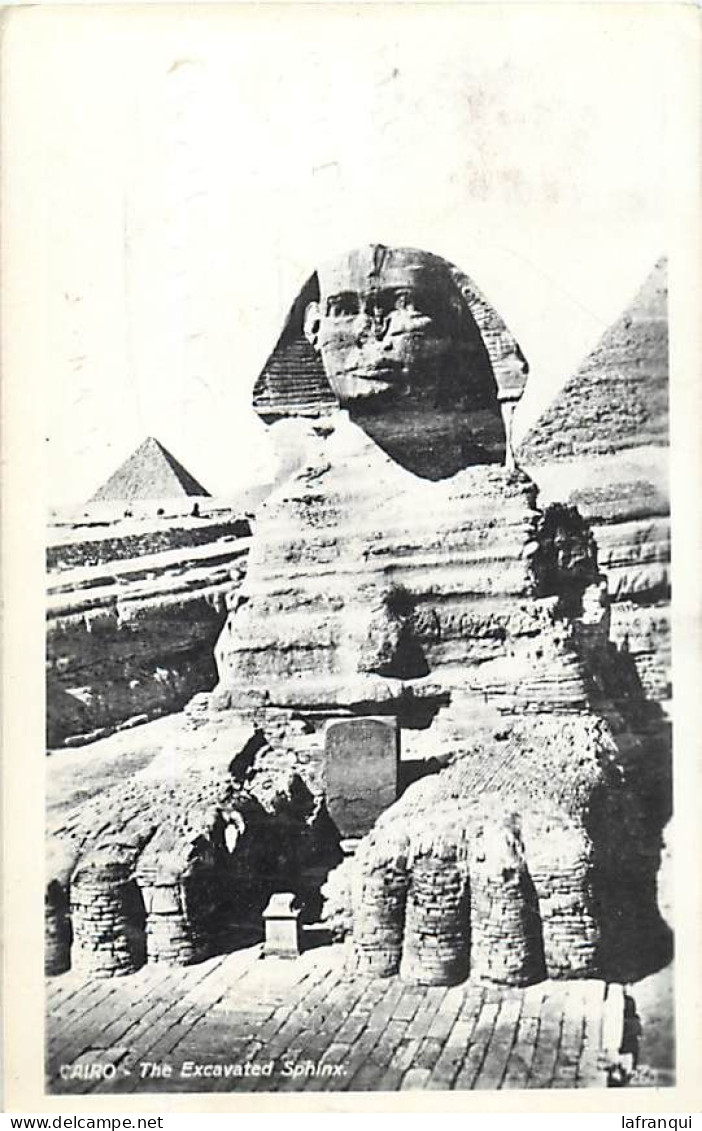 Pays Div-ref CC776- Egypte-egypt- Cairo - The Excavated Sphinx -/ A Circulé En 1961- - Sphynx