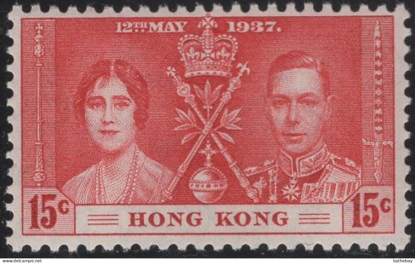 Hong Kong 1937 MH Sc 152 15c KGVI Coronation - Neufs