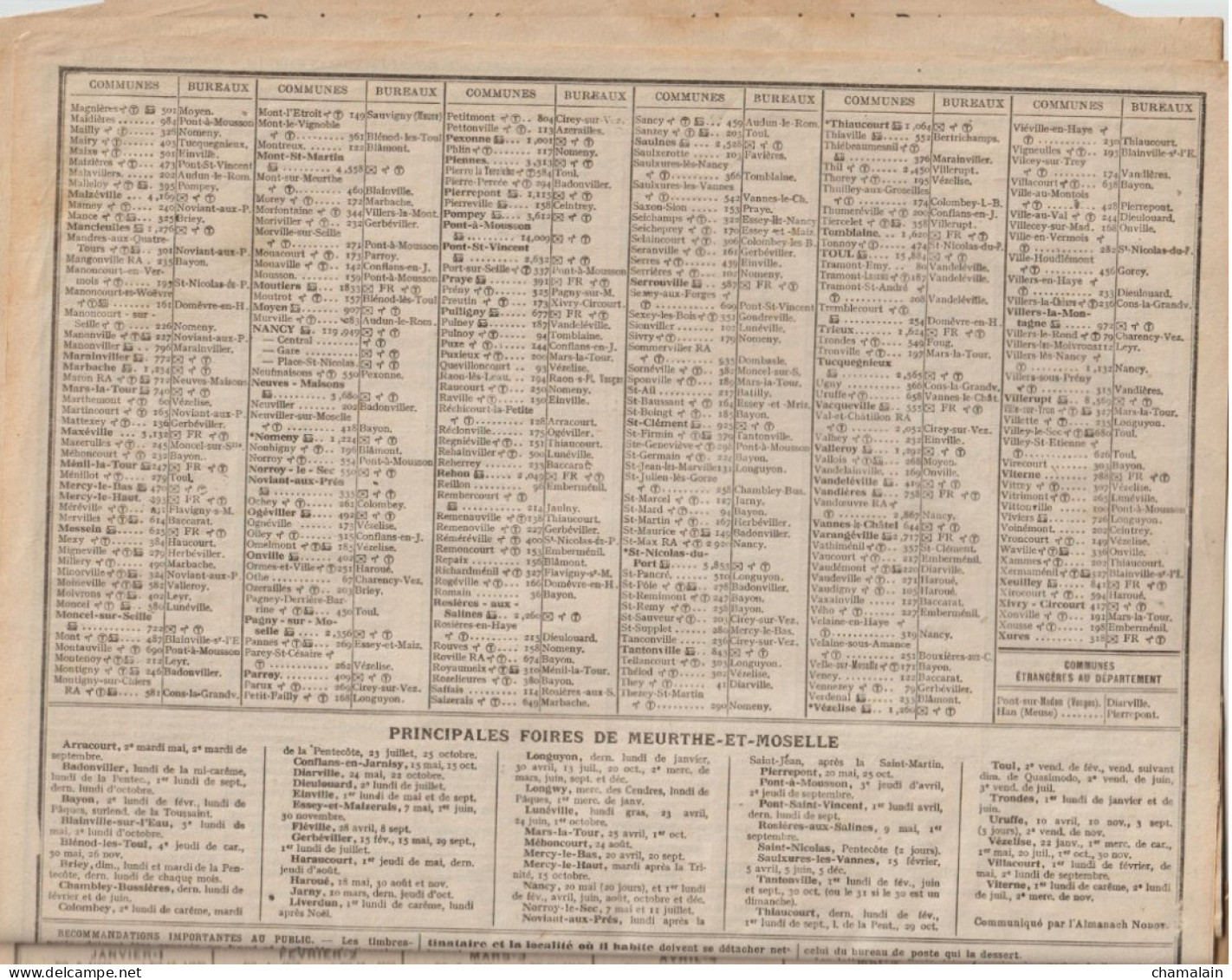 ALMANACH des Postes et Télégraphes  Année 1918 (bords dorés) Edition de l'Orphelinat .