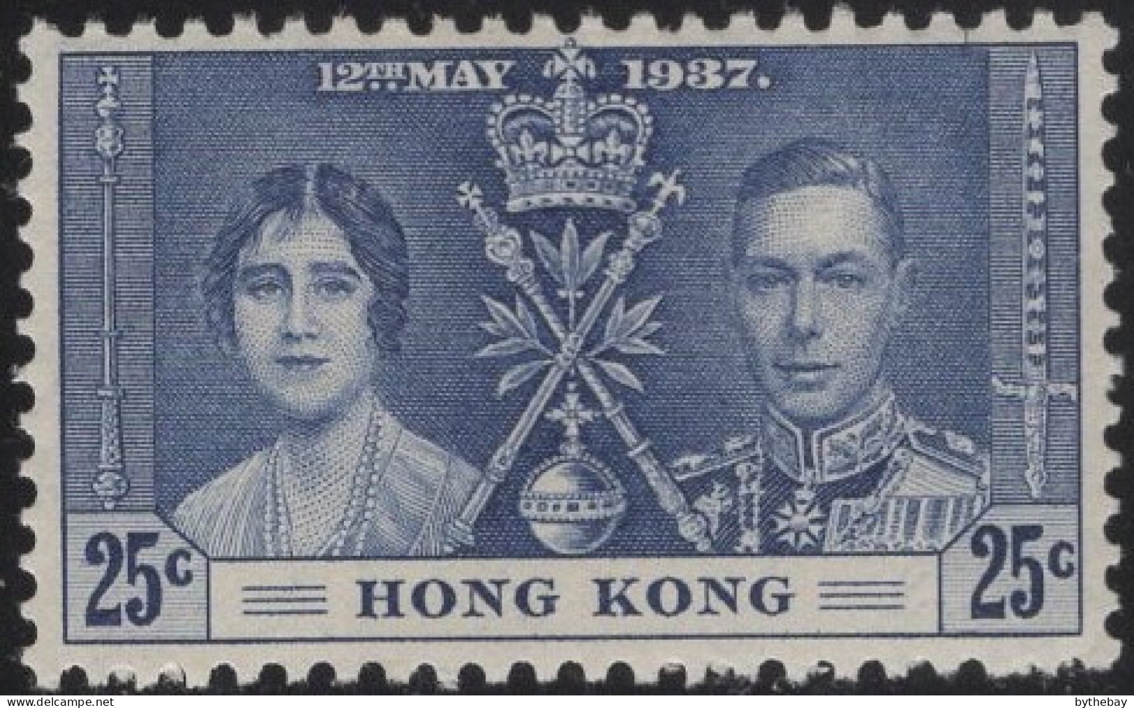 Hong Kong 1937 MH Sc 153 25c KGVI Coronation - Ungebraucht